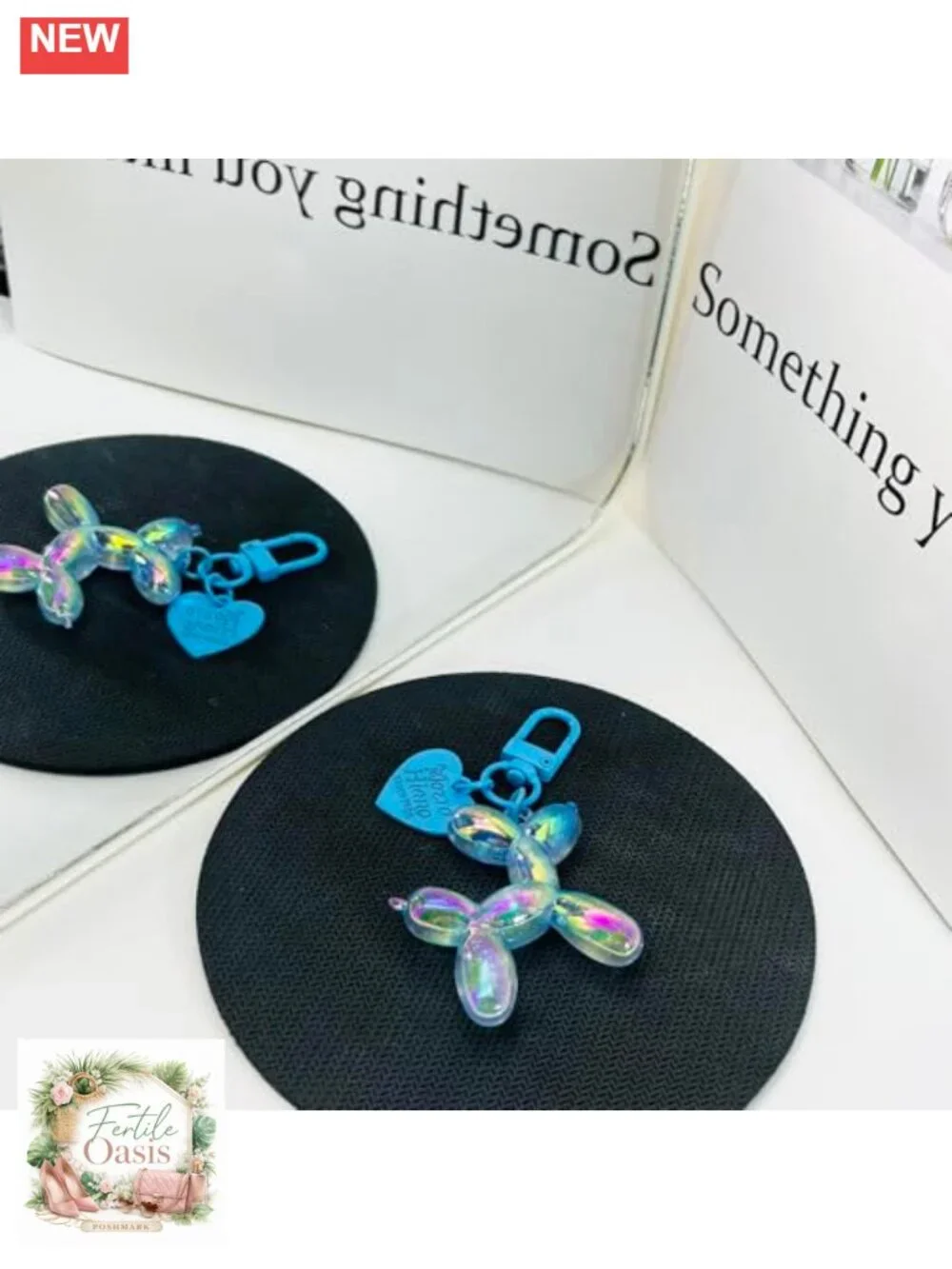 Jelly Star Balloon Dog Keychain, Cute Epoxy Resin Bag Charm for Backpack,